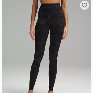 Lululemon Align High-Rise 28” Black Camo Leggings Size 14